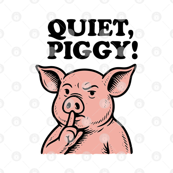 Quiet Piggy Satirical Trump T Shirt