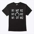 R1 MT R2 H1 H2 M1 OT M2 Final Fantasy XIV Shirt