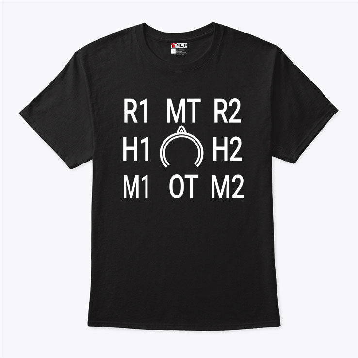 R1 MT R2 H1 H2 M1 OT M2 Final Fantasy XIV Shirt
