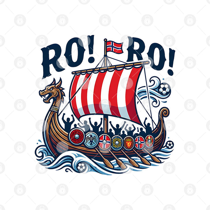 RO! RO! Norway Viking Football T Shirt