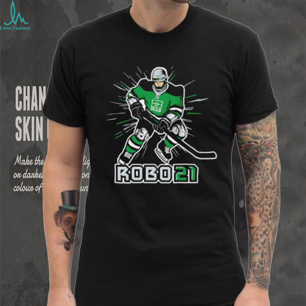 ROBO21 Custom Hockey Player Graphic T Shirt Green and Black Jersey Style