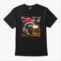 Raccoon Drinking Beer Patriotic USA T Shirt