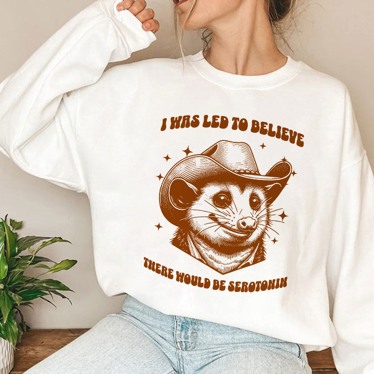 Raccoon I Was Led To Believe There Would Be Serotonin Shirt
