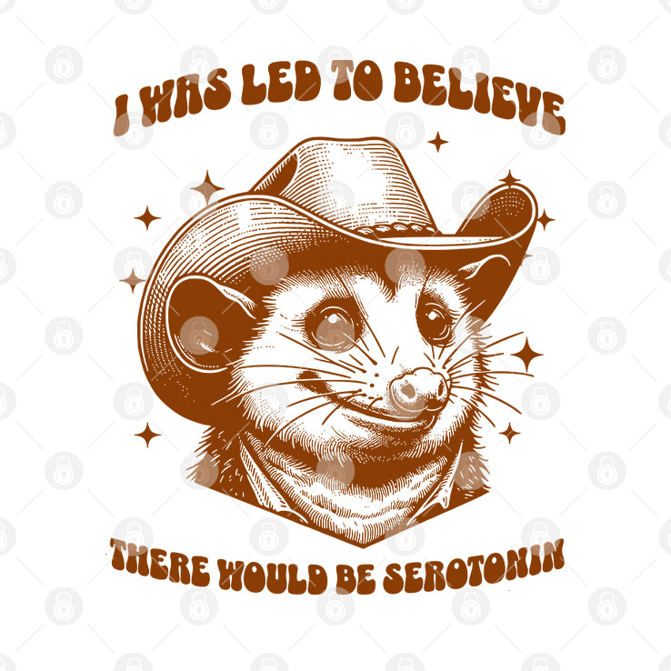 Raccoon I Was Led To Believe There Would Be Serotonin Shirt