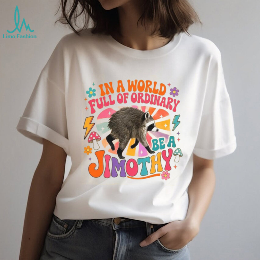 Raccoon Lover Retro Groovy Mushroom Vintage Cute Animal Shirt