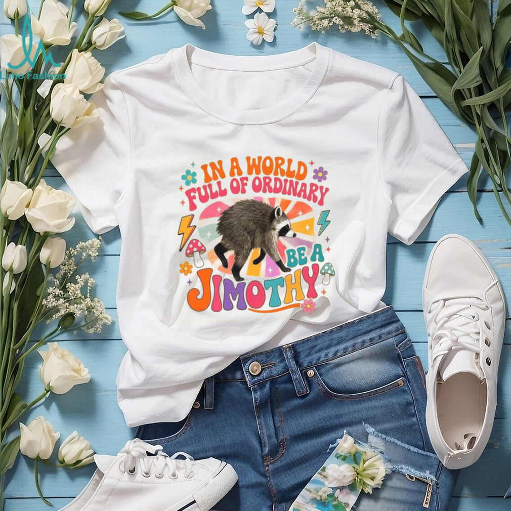 Raccoon Lover Retro Groovy Mushroom Vintage Cute Animal Shirt