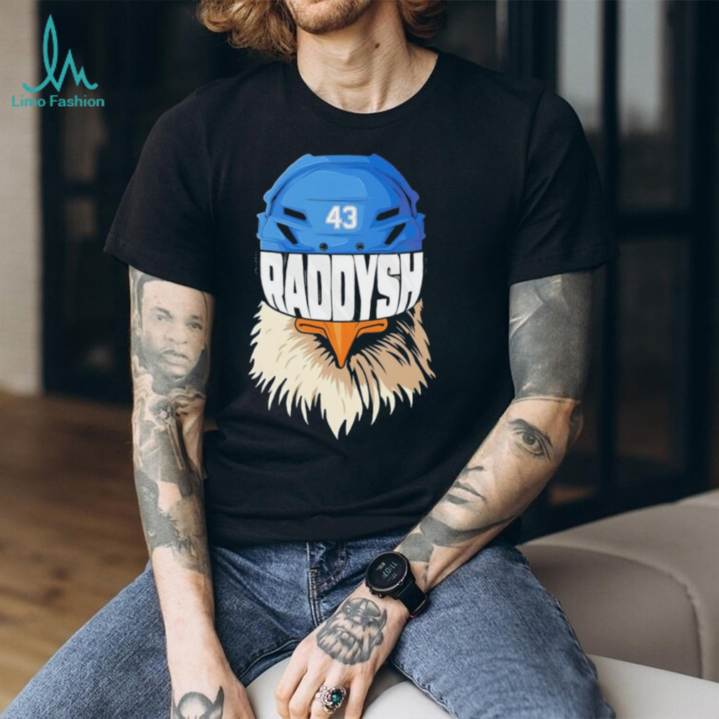 Raddysh #43 Hockey Helmet Bald Eagle Mascot Sports Graphic T Shirt