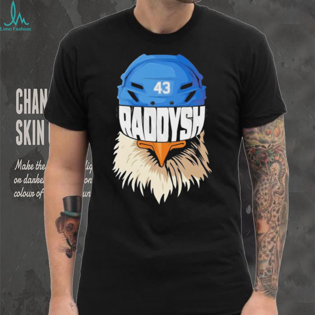Raddysh #43 Hockey Helmet Bald Eagle Mascot Sports Graphic T Shirt