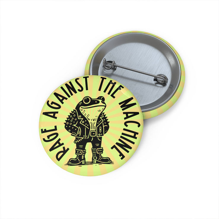 Rage Against The Machine Portland Frog Custom Pin Button
