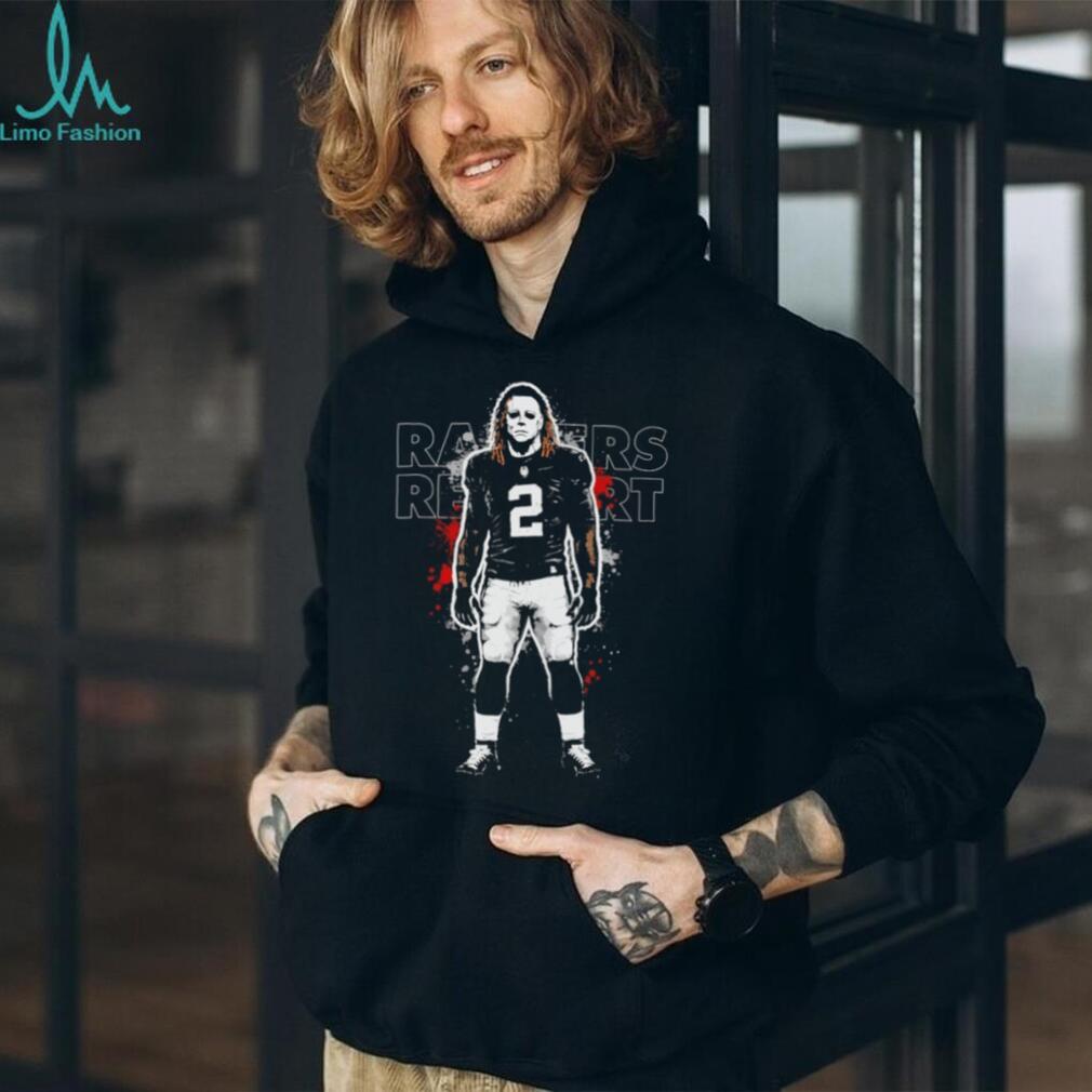 Raiders Report Michael Myers Mask Football Jersey Mashup T Shirt