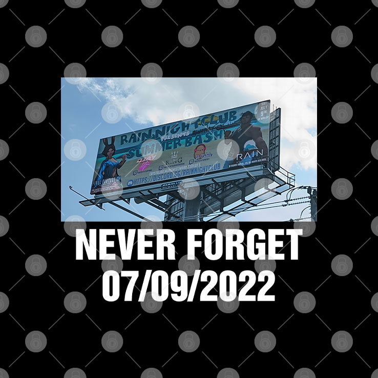 Rain Nightclub Summer Bash Never Forget 7 9 2022 T Shirt
