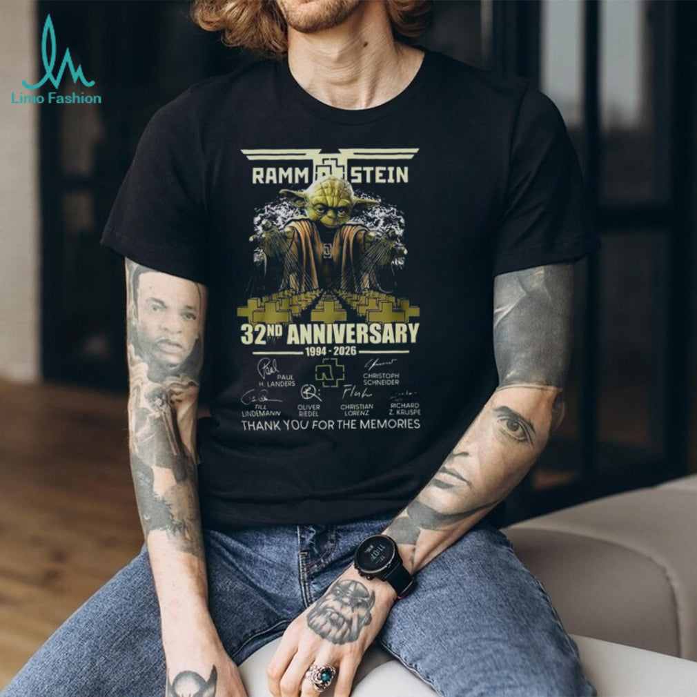 Rammstein Band Yoda 32Nd Anniversary Rock Music Tour Shirt
