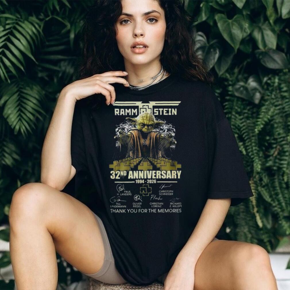 Rammstein Band Yoda 32Nd Anniversary Rock Music Tour Shirt