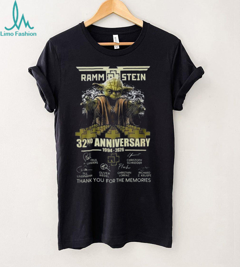 Rammstein Band Yoda 32Nd Anniversary Rock Music Tour Shirt