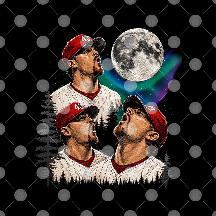 Randy Wolf Philadelphia Phillies Wolf Howling Meme T Shirt