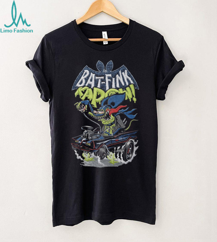 Rat Fink Style Bat Fink Kpow Custom Car Cartoon T Shirt