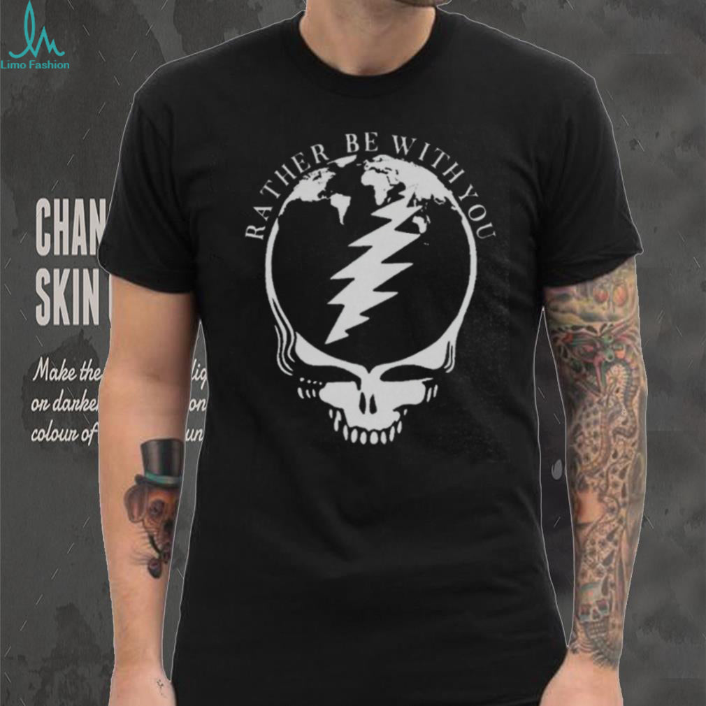 Rather Be With You Grateful Dead Inspired Steal Your Face World Map Tee