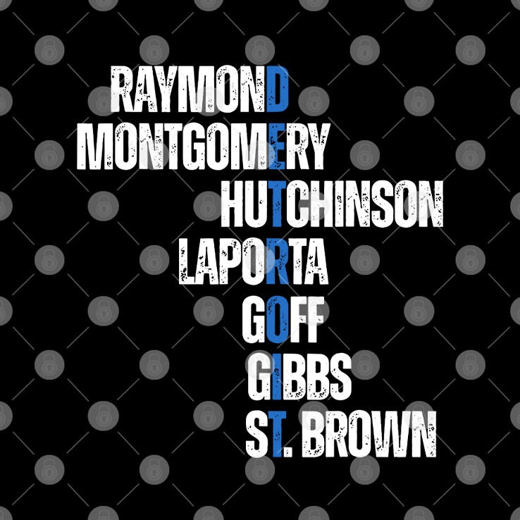 Raymond Montgomery Hutchinson Laporta Goff Gibbs St Brown Detroit Shirt