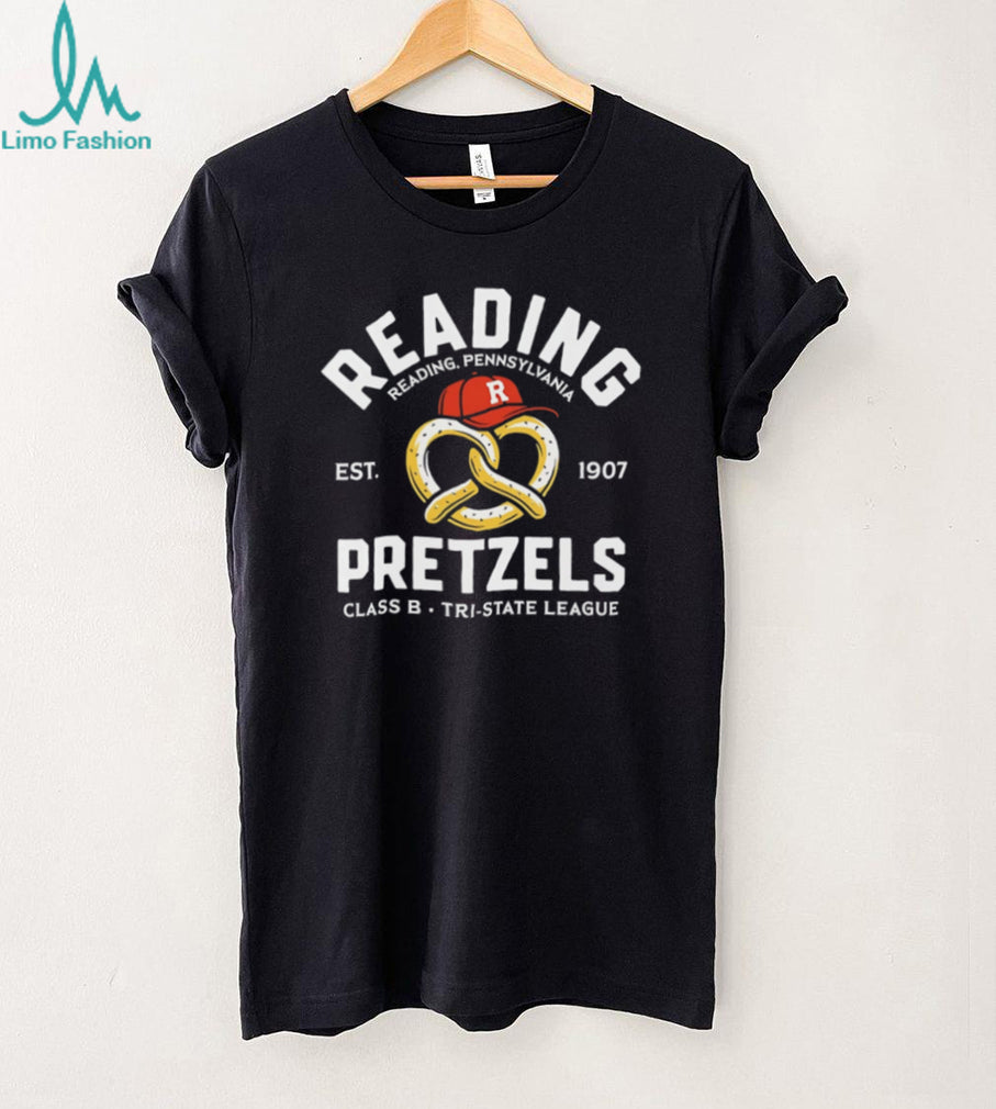 Reading Pretzels Baseball Est 1907 Tri State League Retro T Shirt