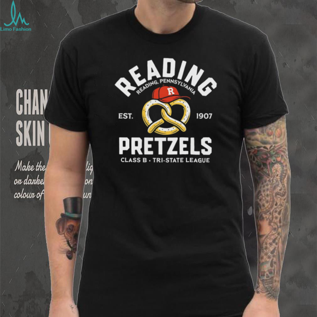 Reading Pretzels Baseball Est 1907 Tri State League Retro T Shirt