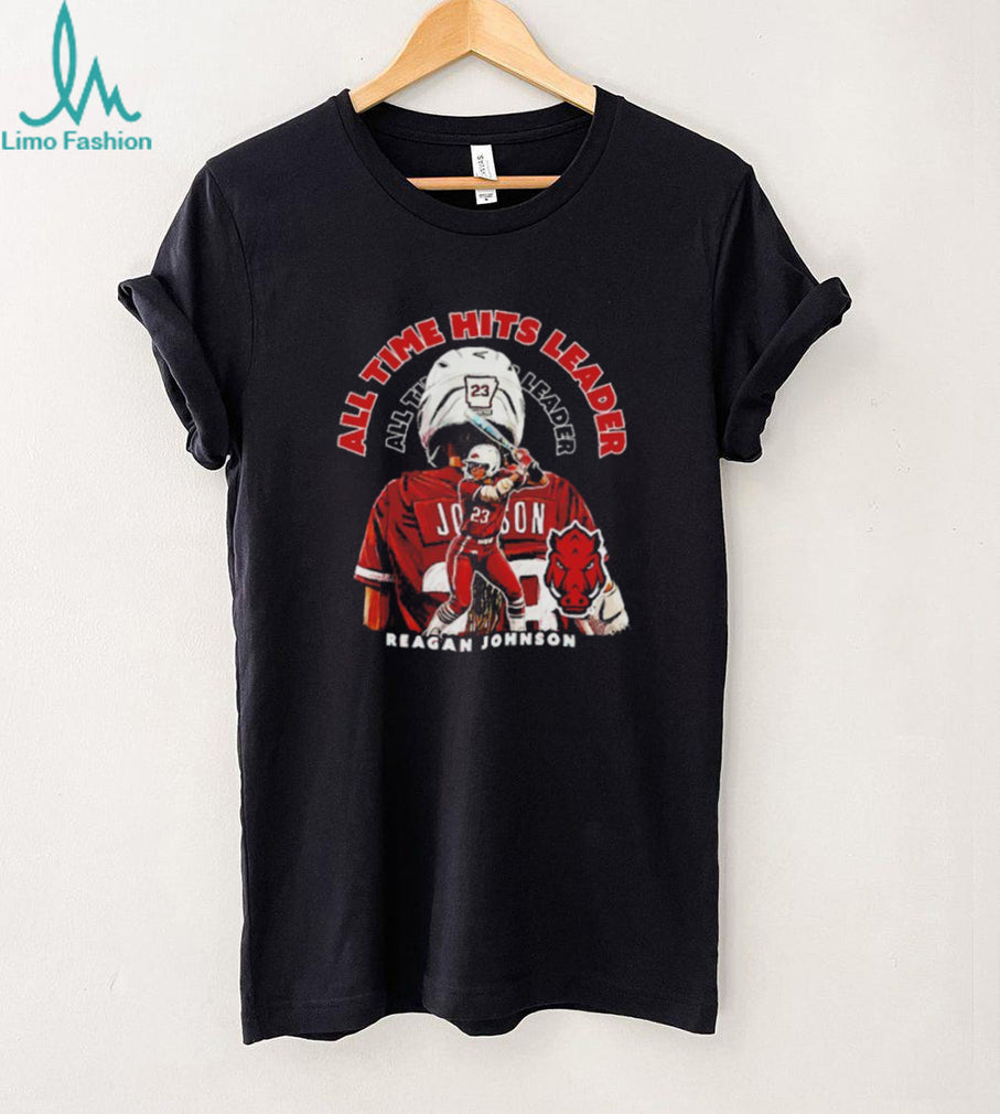 Reagan Johnson All Time Hits Leader Arkansas Razorbacks Softball T Shirt