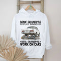 Real Grandpas Work On Cars Classic Auto Mechanic Garage Vehicle Restoration Enthusiast Shirt