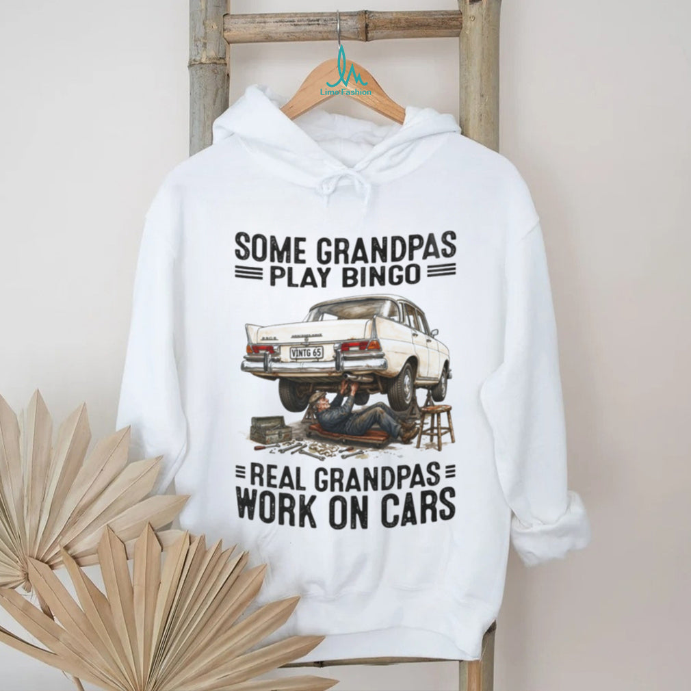 Real Grandpas Work On Classic Cars Vintage Mechanic Shirt