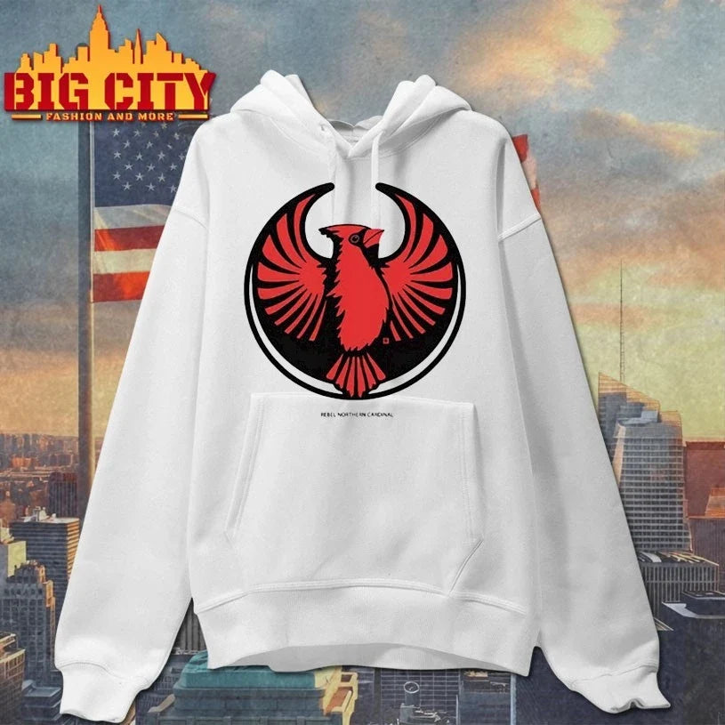 Rebel Northern cardinal alliance heavyweight red logo shirt