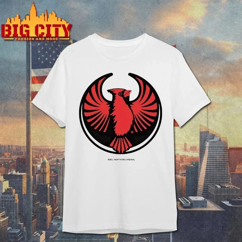Rebel Northern cardinal alliance heavyweight red logo shirt