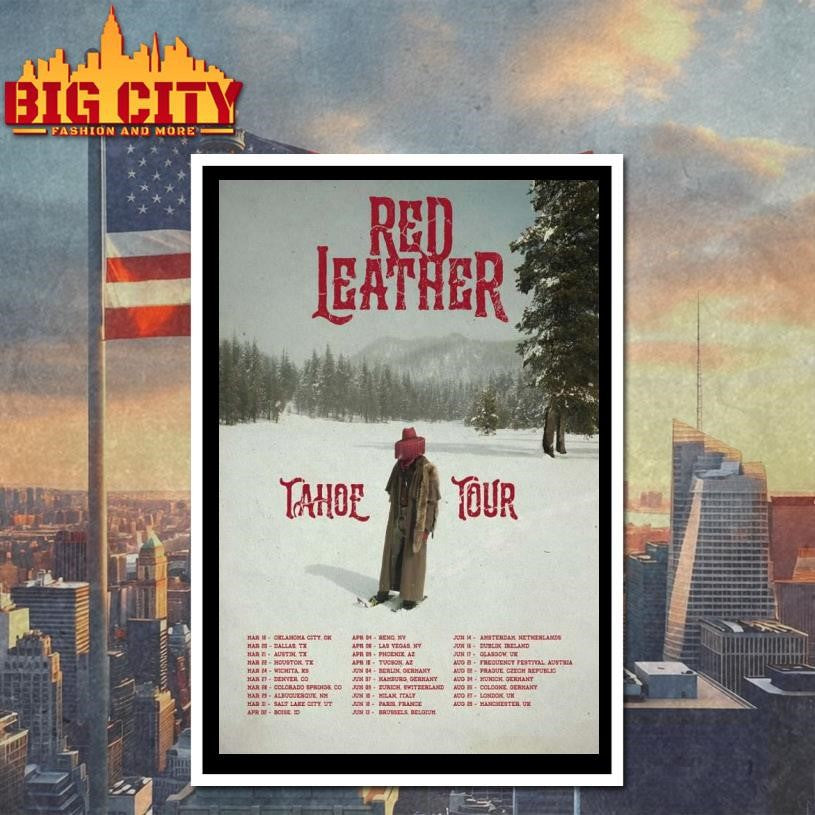 Red Leather Tahoe World Tour 2026 Poster Shirt