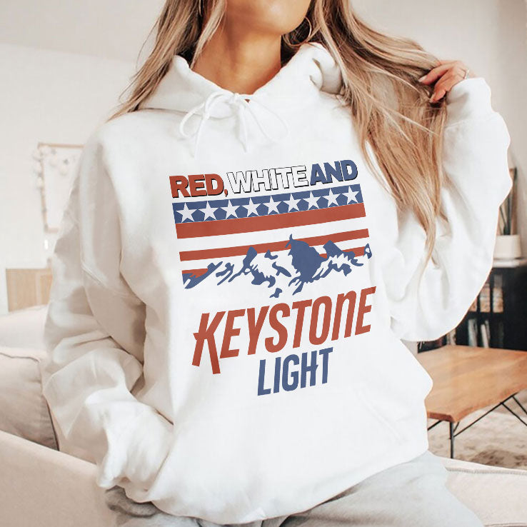 Red White And Keystone Light 4th Of July Shirt