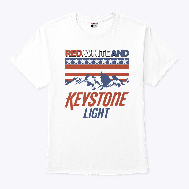 Red White And Keystone Light 4th Of July Shirt