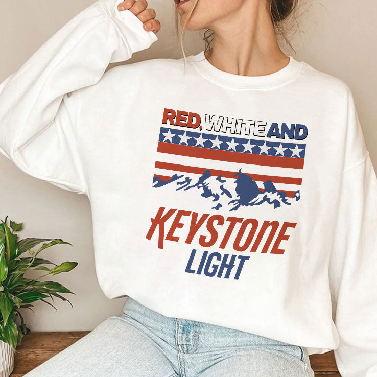 Red White And Keystone Light 4th Of July Shirt