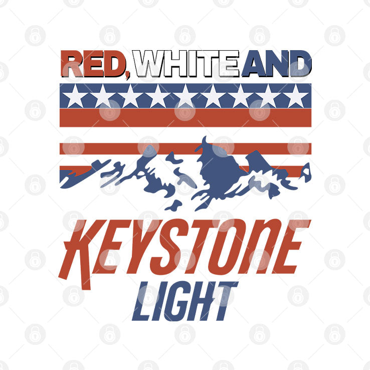 Red White And Keystone Light 4th Of July Shirt
