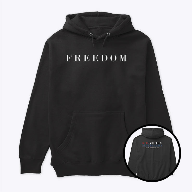 Red White & Blueberries Charlie Kirk Freedom Hoodie