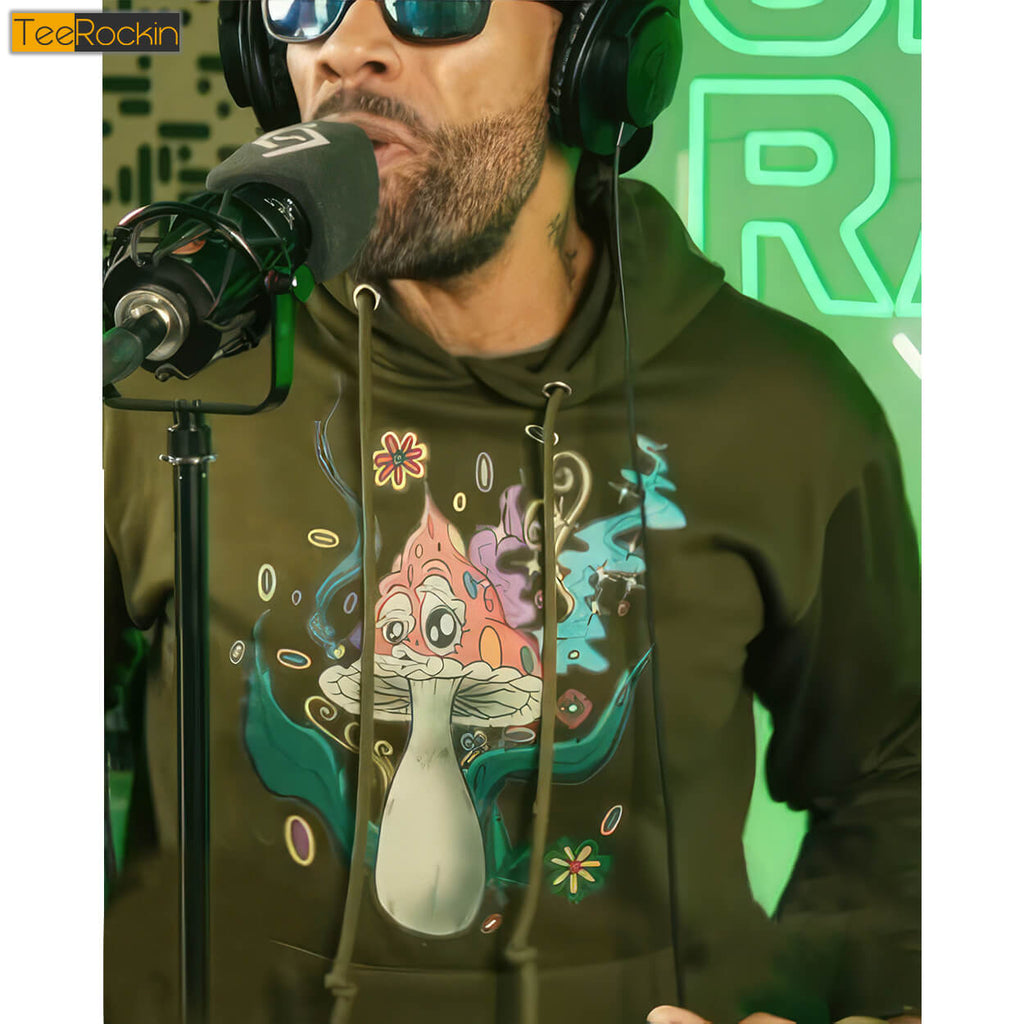 Redman wearing Mushroom Hoodie