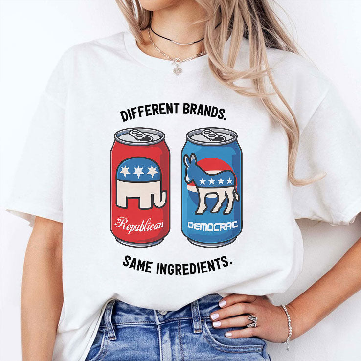 Republican Democrat Different Brands Same Ingredients T Shirt