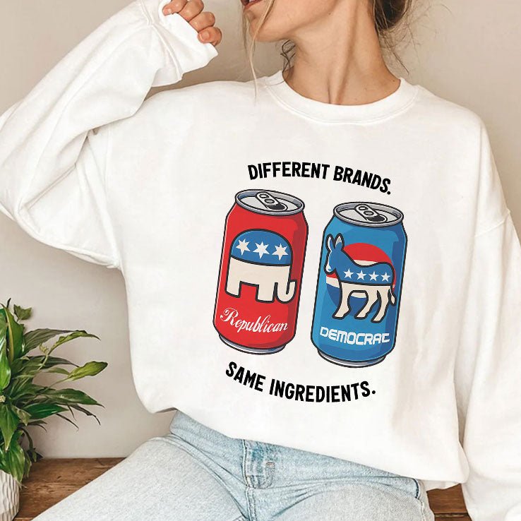 Republican Democrat Different Brands Same Ingredients T Shirt