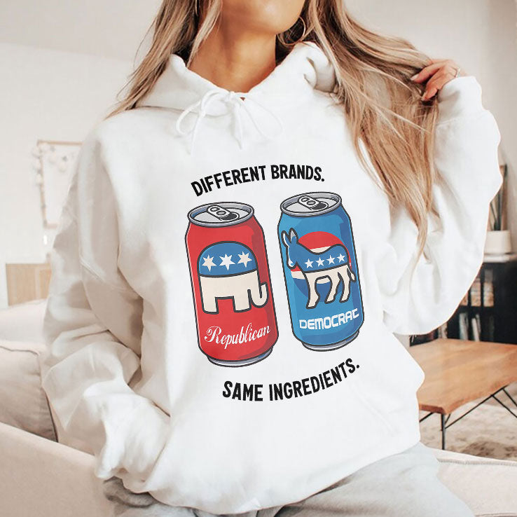 Republican Democrat Different Brands Same Ingredients T Shirt