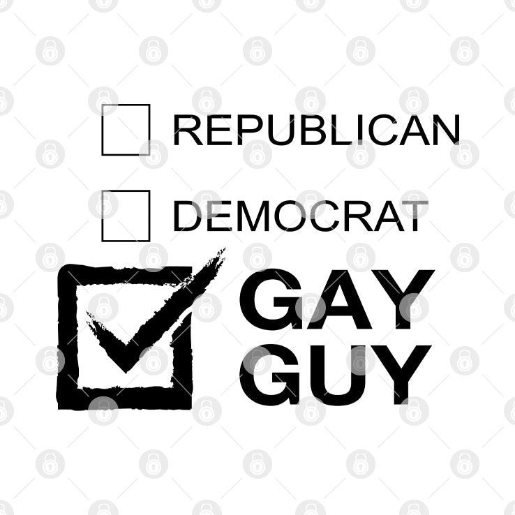 Republican Democrat Gay Guy T Shirt