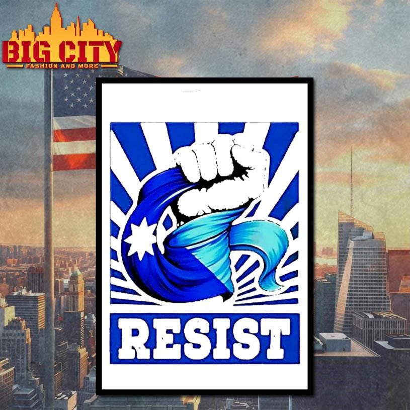 Resist Raising Fist Blue State Of Minnesota Star Shirt