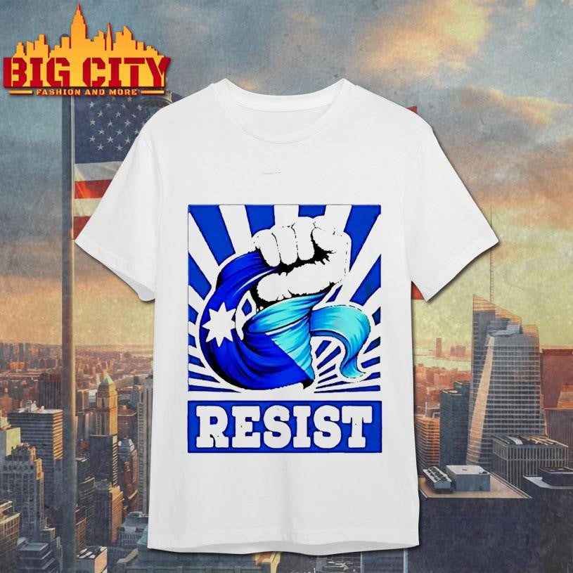 Resist Raising Fist Blue State Of Minnesota Star Shirt