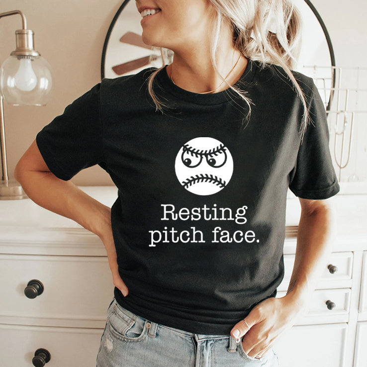 Resting Pitch Face Funny Baseball T Shirt