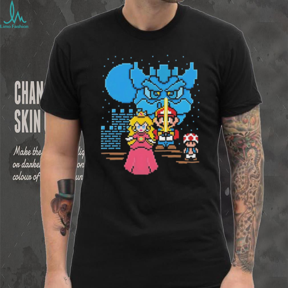 Retro 8 Bit Pixel Art Video Game Hero Princess T Shirt