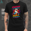 Retro 80s Eagle Mullet Freedom In The Front Party In The Back USA T Shirt
