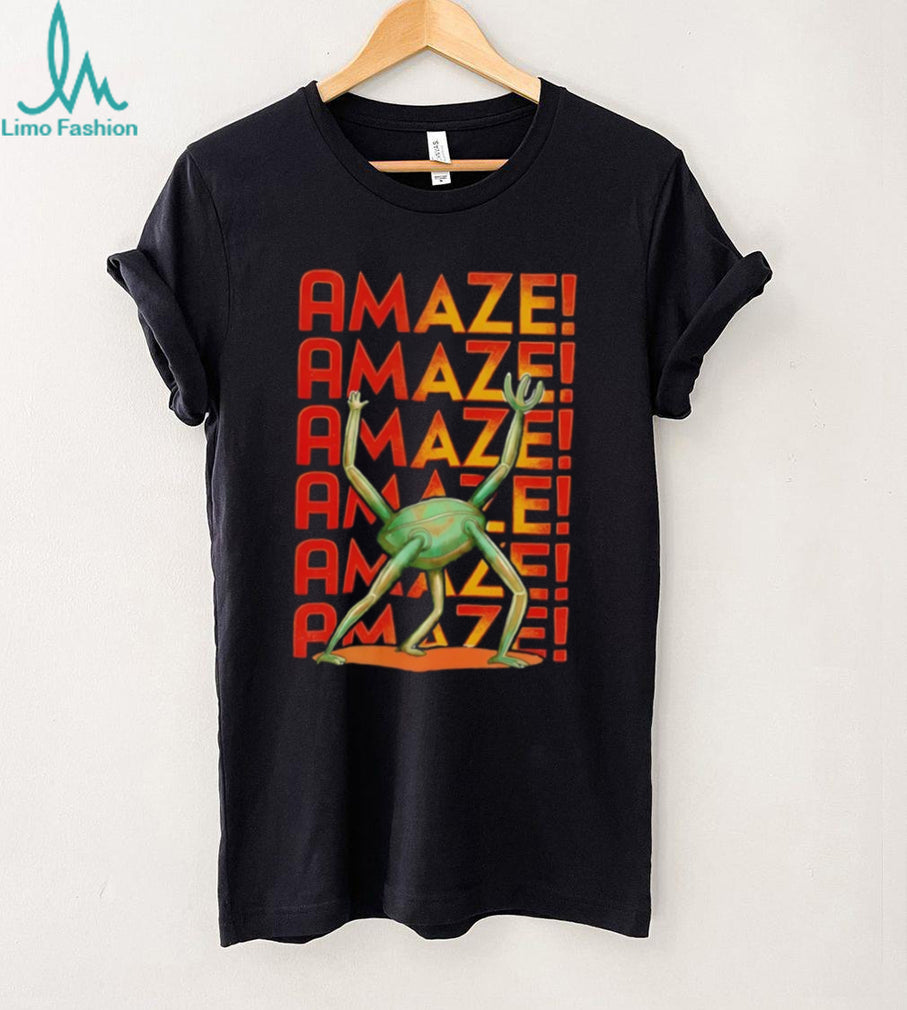 Retro Amaze! Green Robot Dancing Graphic T Shirt