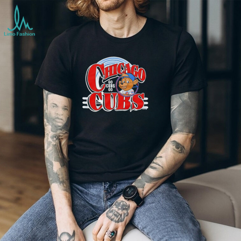 Retro Chicago Cubs “Go Cubs Go” Cartoon Mascot T Shirt