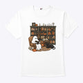 Retro Ghost Reading Books Shirt