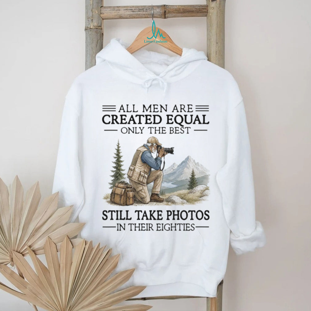 Retro Wildlife Photographer Old Man Still Take Photos Eighties Outdoor Adventure Shirt