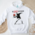 Revolution Banksy Style Flower Thrower Art Graphic T Shirt
